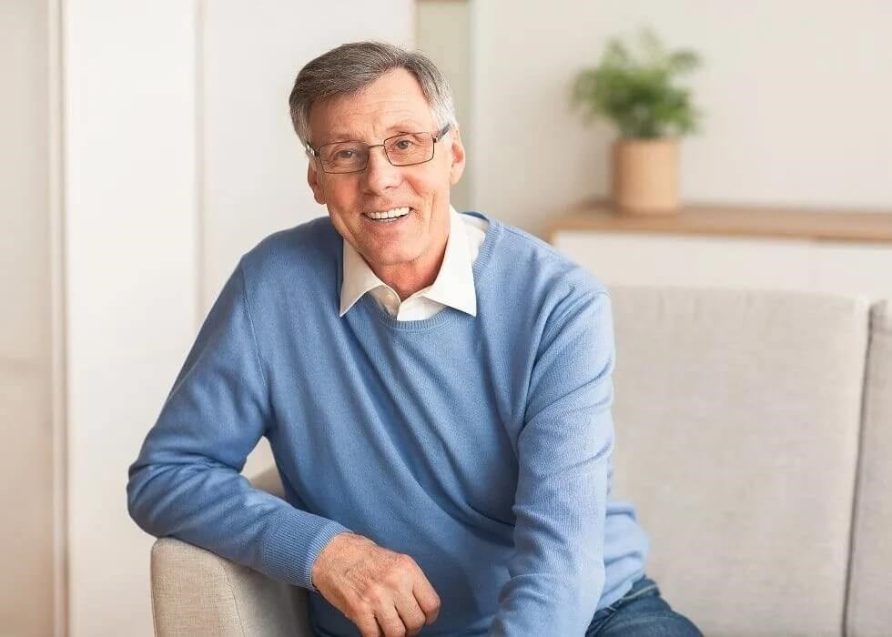 Middle Man Smiling